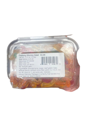 Gummy Worms Halal (11.2 oz) - Papaya Express