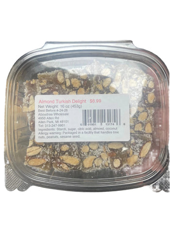 Almond Turkish Delight (16 oz) - Papaya Express