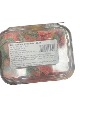 Sour Rainbow Belts Halal (11.2 oz) - Papaya Express