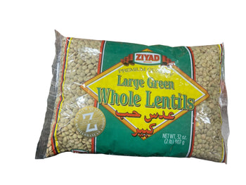 Ziyad Large Green Whole Lentils (32 oz) - Papaya Express