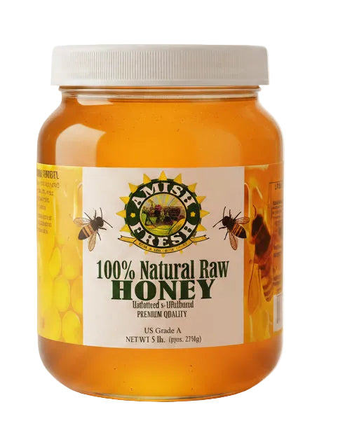 Amish Fresh Natural Raw Honey (5 lb.) - Papaya Express