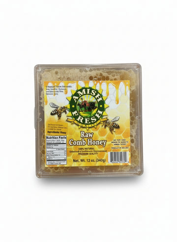 Amish Fresh Raw Comb Honey (12 oz) - Papaya Express