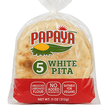 Papaya White Pita Bread (5 pcs) - Papaya Express