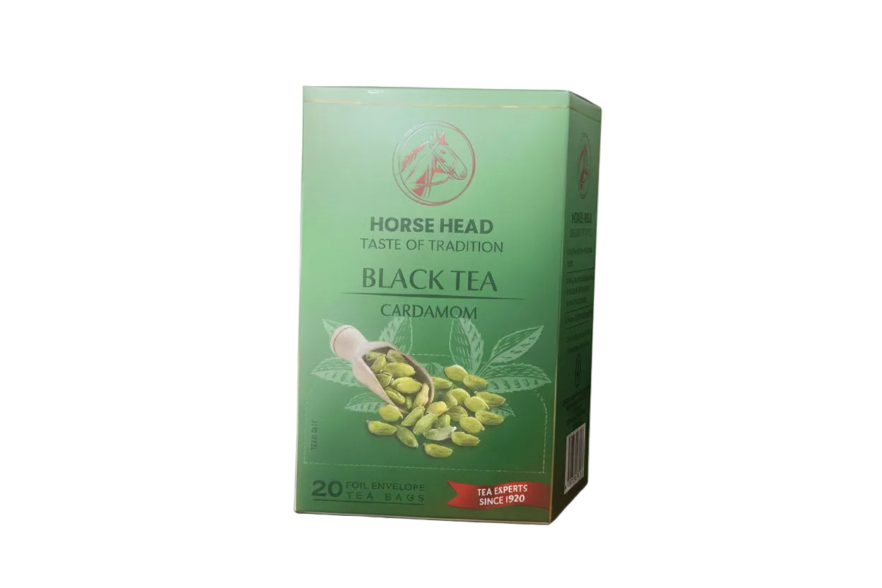 Horse Head Black Tea Cardamom Tea Bags (20 CT)