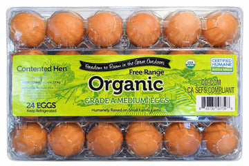 Contented Hen Free Range Organic Eggs (24 Ct) - Papaya Express