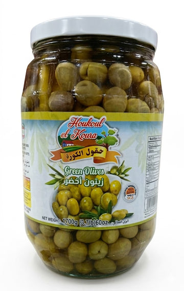 Houkoul Al Koura Green Olives (1700 g) - Papaya Express
