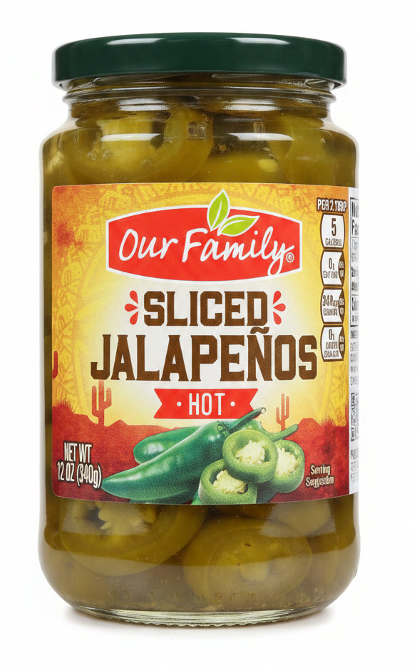 OUR FAMILY SLICED JALAPENOS (12oz)