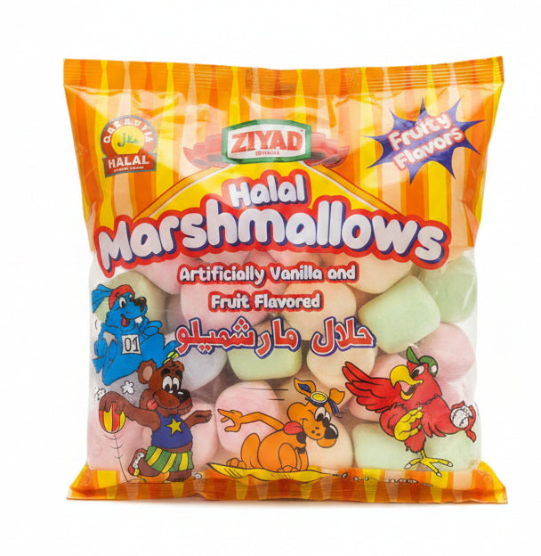 ZIYAD HALAL MARSHMALLOWS FRUITY FLAVORS(250G)