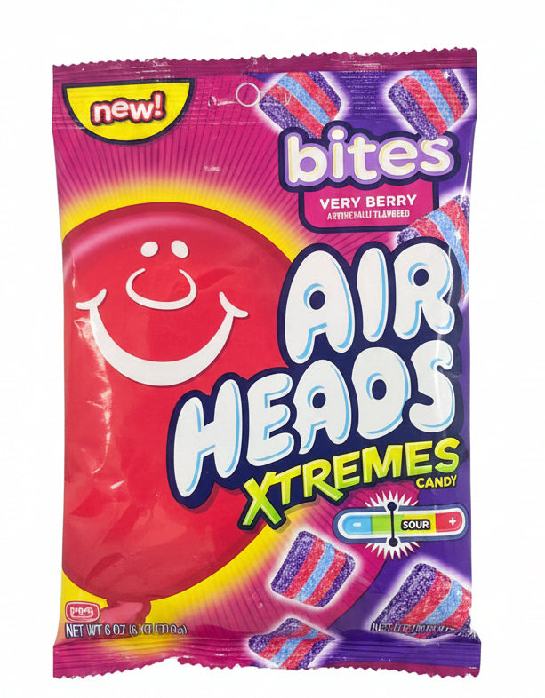 BITES AIR HEADS XTREMES CANDY (6OZ)