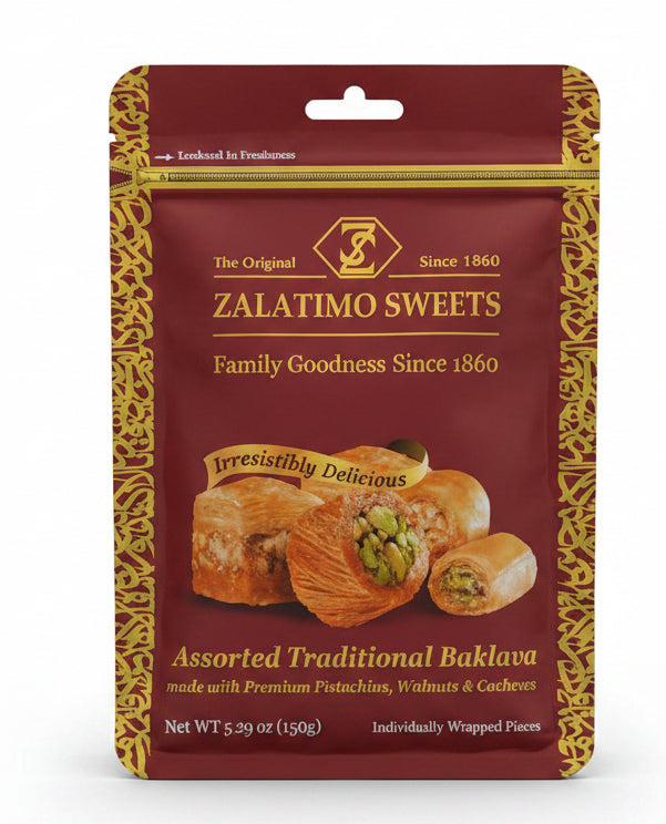 ZALATIMO SWEETS ASSORTED TRADITIONL BAKLAVA (150G)