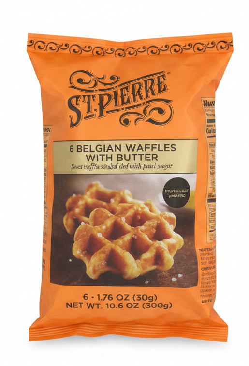 ST PIERRE 6 BELGIAN WAFFLES WITH BUTTER (300G)