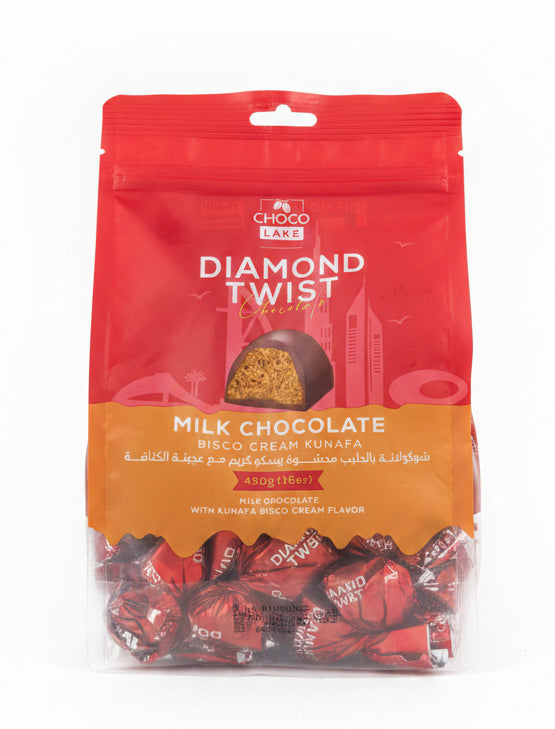 CHOCO LAKE DIAMOND TWIST MILK CHOCOLATE (450G)