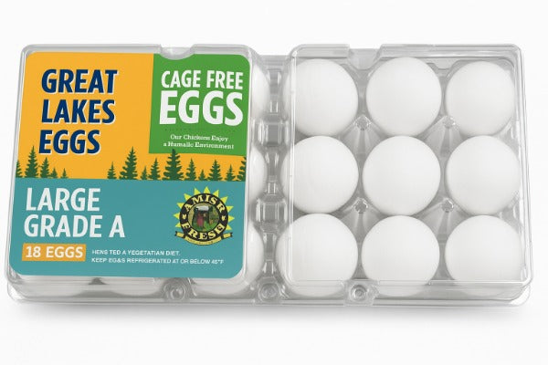 Great Lakes White Large Eggs (18 pc) - Papaya Express