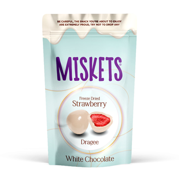 MISKETS WHITE CHOCOLATE COVERED FREEZE-DRIED STRAWBERRY (80g) - Papaya Express