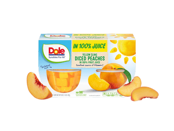 Dole Fruit Bowls, Diced Peaches ( 4 Ct ) - Papaya Express