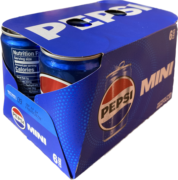 PEPSI MINI CANS (6 COUNT - Papaya Express