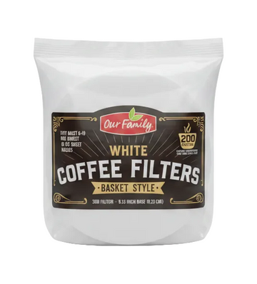 Our Family White Coffee Filters (200 pcs) - Papaya Express