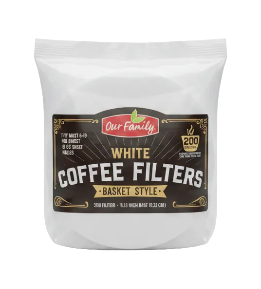 Our Family White Coffee Filters (200 pcs) - Papaya Express