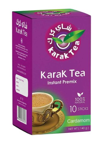 KARAK TEA INSTANT PREMIX -CARDAMOM) 140G 10 STICKS - Papaya Express