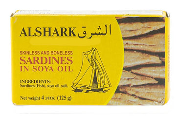 Al Shark Skinless and Boneless Sardines in Soya Oil (125g) - Papaya Express