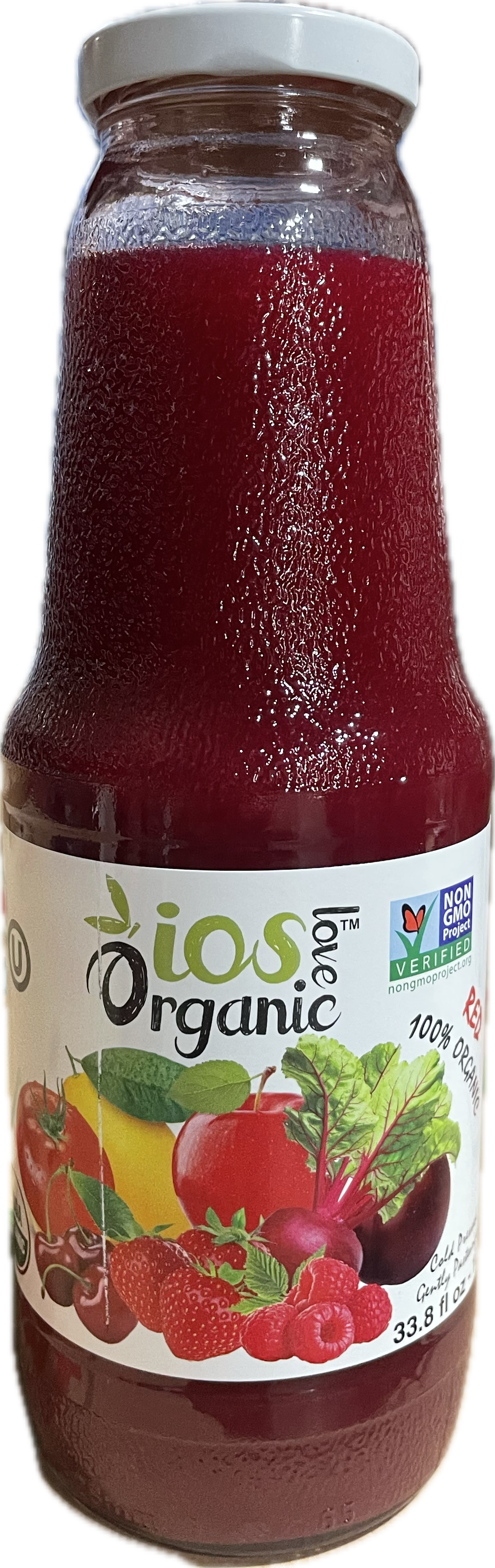 IOS RED JUICE ORGNIC GLASS (1L)