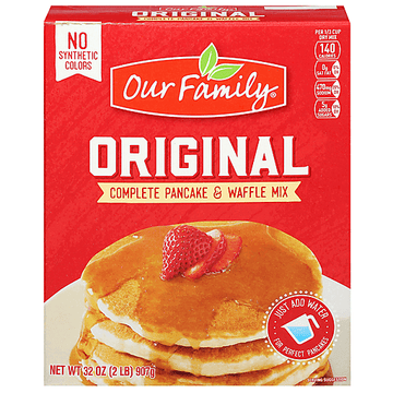 Our Family Original Complete Pancake & Waffle Mix (32 oz) - Papaya Express