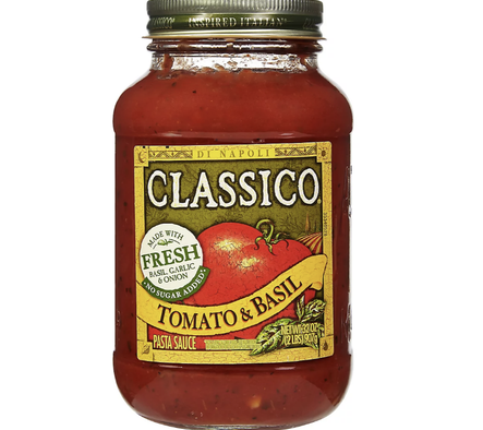 CLASSICO SAUCE TOMATO & BASIL (32OZ)