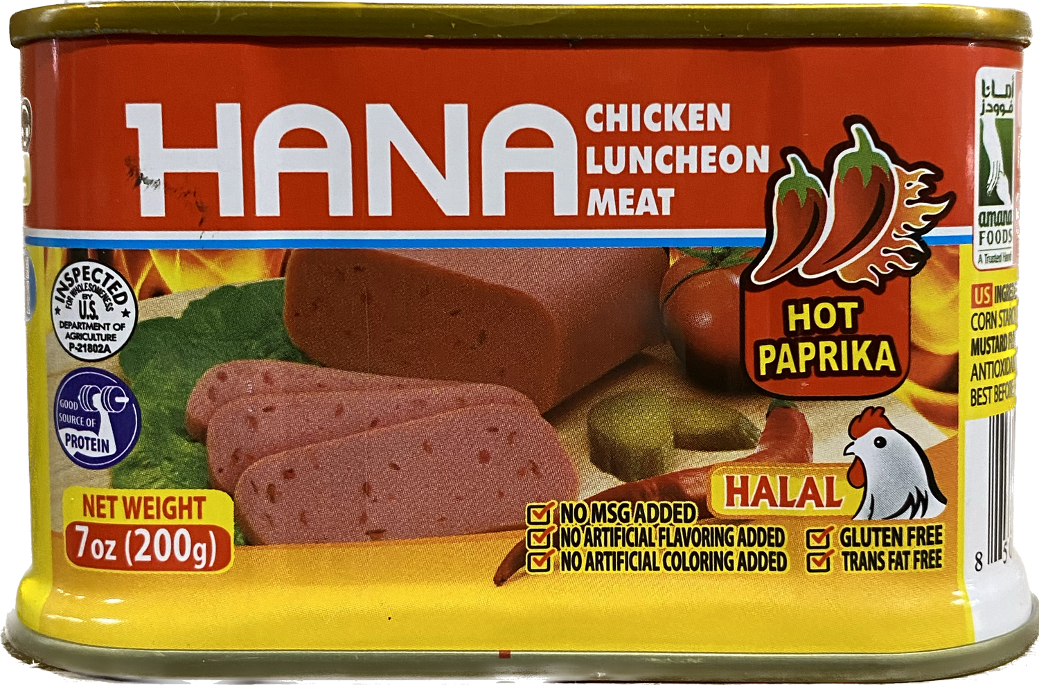 HANA CHICKEN LUNCHEON WITH PAPRIKA (200G) - Papaya Express