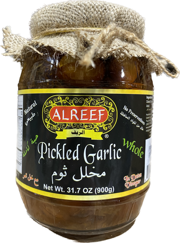 ALREEF WHOLE GARLIC PICKLES W DATE VINEGAR (900G) - Papaya Express