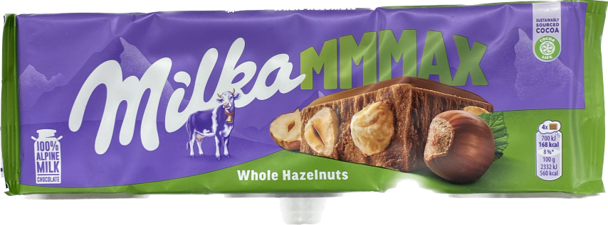 MILKA WHOLE NUT HAZELNUT BAR - Papaya Express