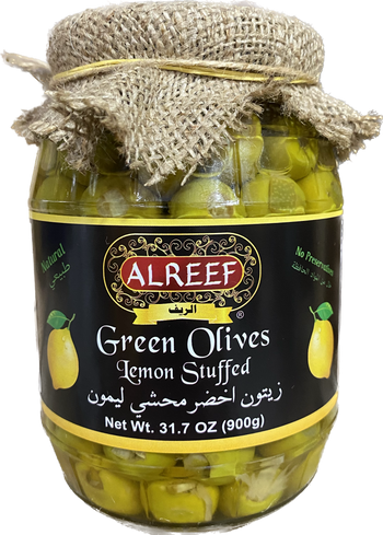 ALREEF STUFFED GREEN OLIVES WITH LEMON (900G) - Papaya Express