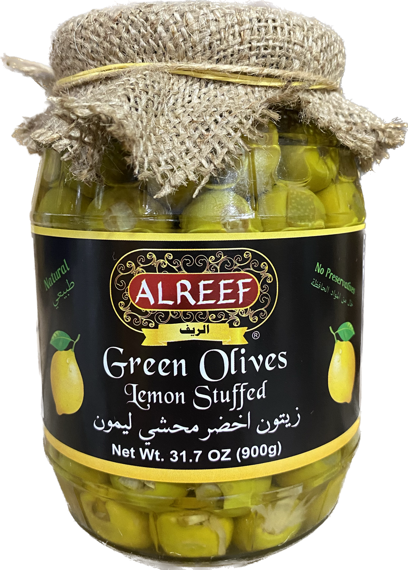 ALREEF STUFFED GREEN OLIVES WITH LEMON (900G) - Papaya Express