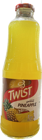 Twist Glass Pineapple Nectar (1L) - Papaya Express