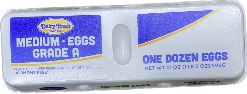 DAIRY FRESH GRADE A MEDIUM EGGS (12CT)