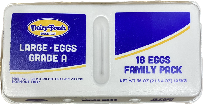 DAIRY FRESH LARGE GRADE A EGGS FAMILY PACK (18CT