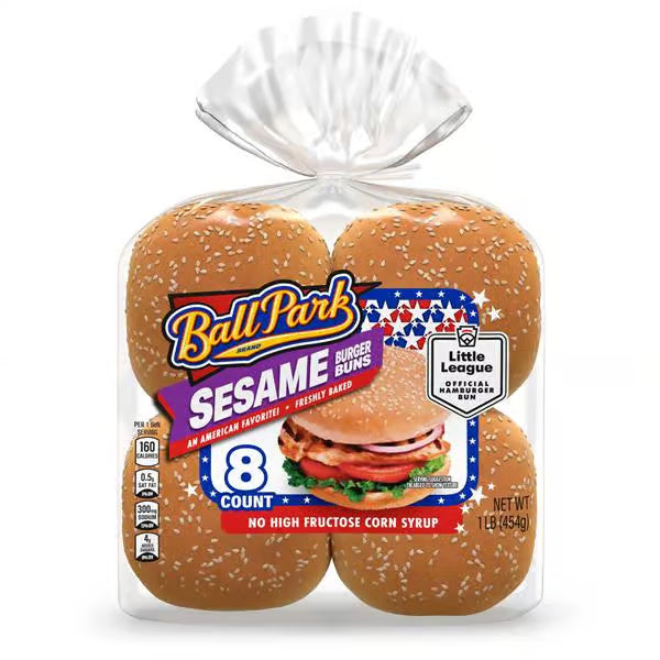 Ball Park Sesame Seed Burger Buns (8 Ct) - Papaya Express