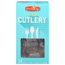 Our Family Clear Cutlery (24 pcs) - Papaya Express