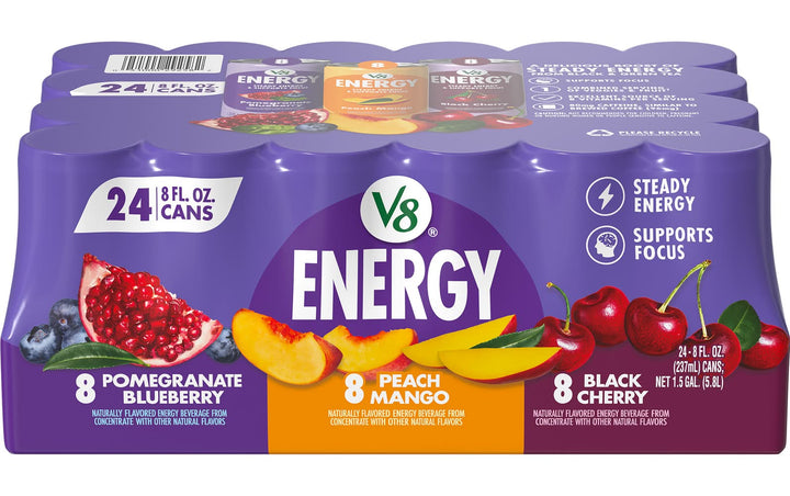 V8 Plus Energy Drink Variety pack (24 x 8 oz) - Papaya Express