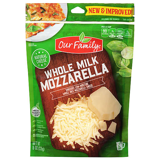 Our Family Shredded Mozzarella Cheese (8 oz) - Papaya Express