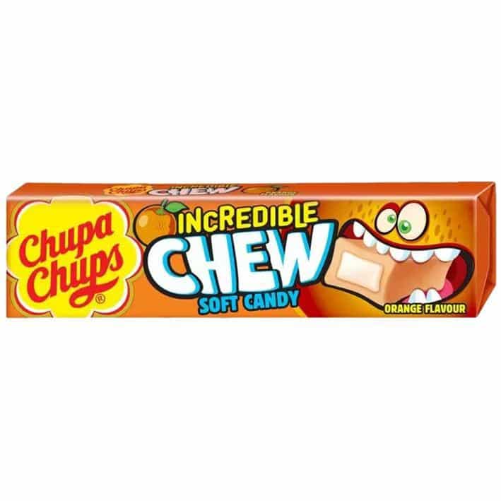 CHUPA CHUPS INCREDIBLE CHEW ORANGE (45G) - Papaya Express