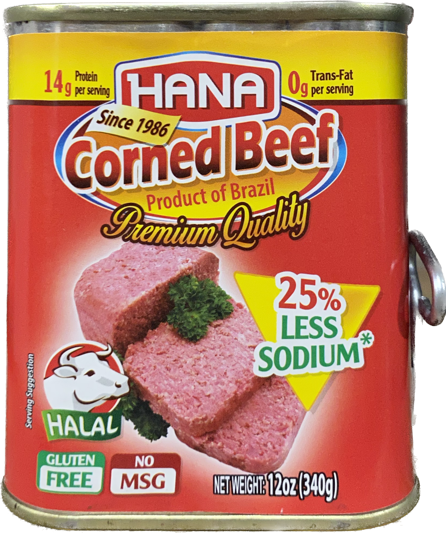 HANA PREMIUM CORNED BEEF LOW SODIUM (340G) - Papaya Express