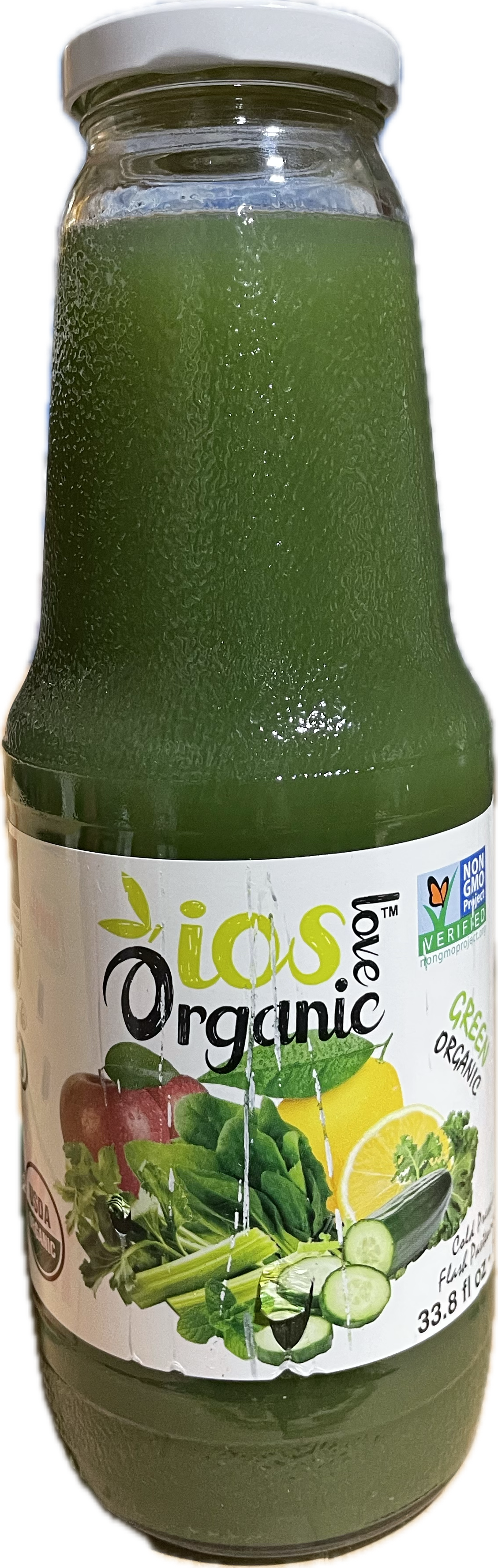 IOS ORGANIC GREEN JUICE GLASS (1L)