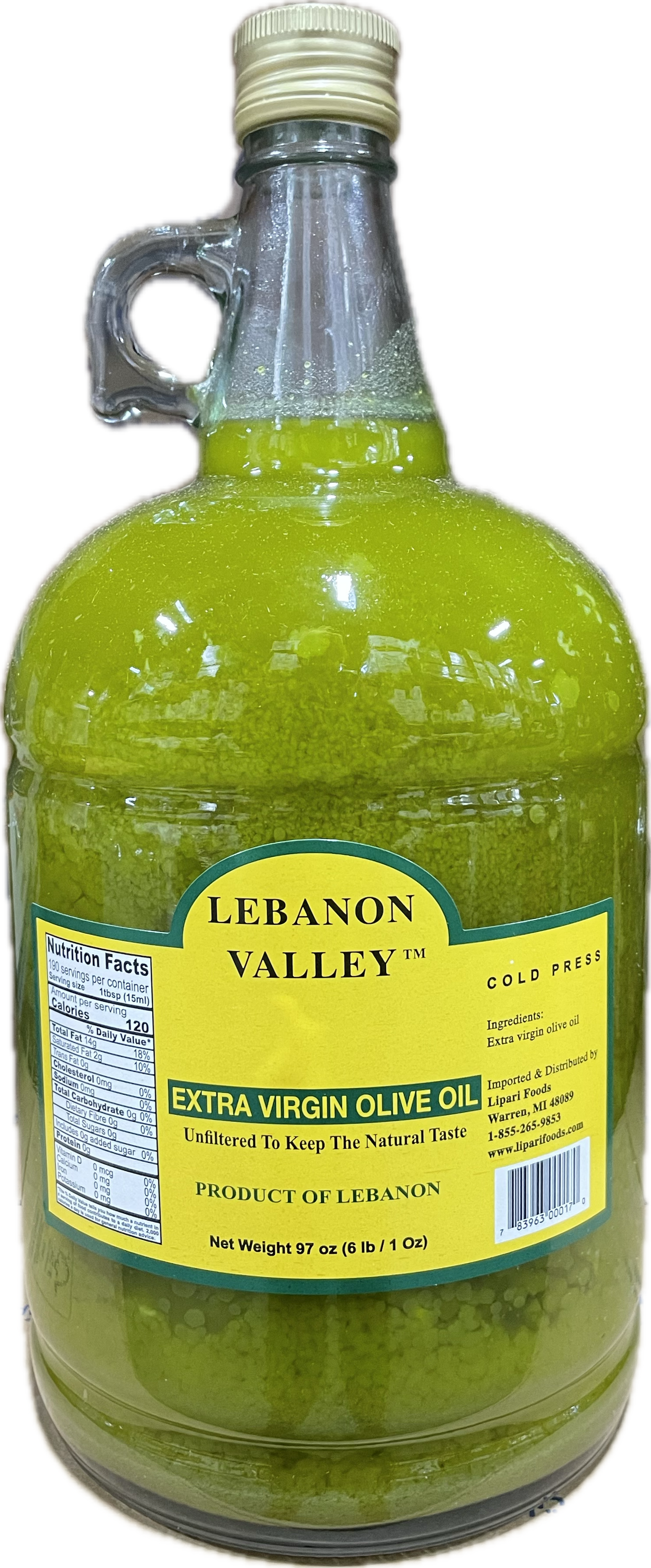 LEBANON VALLEY EXTRA VIRGIN OLIVE OIL (3 LITER) - Papaya Express