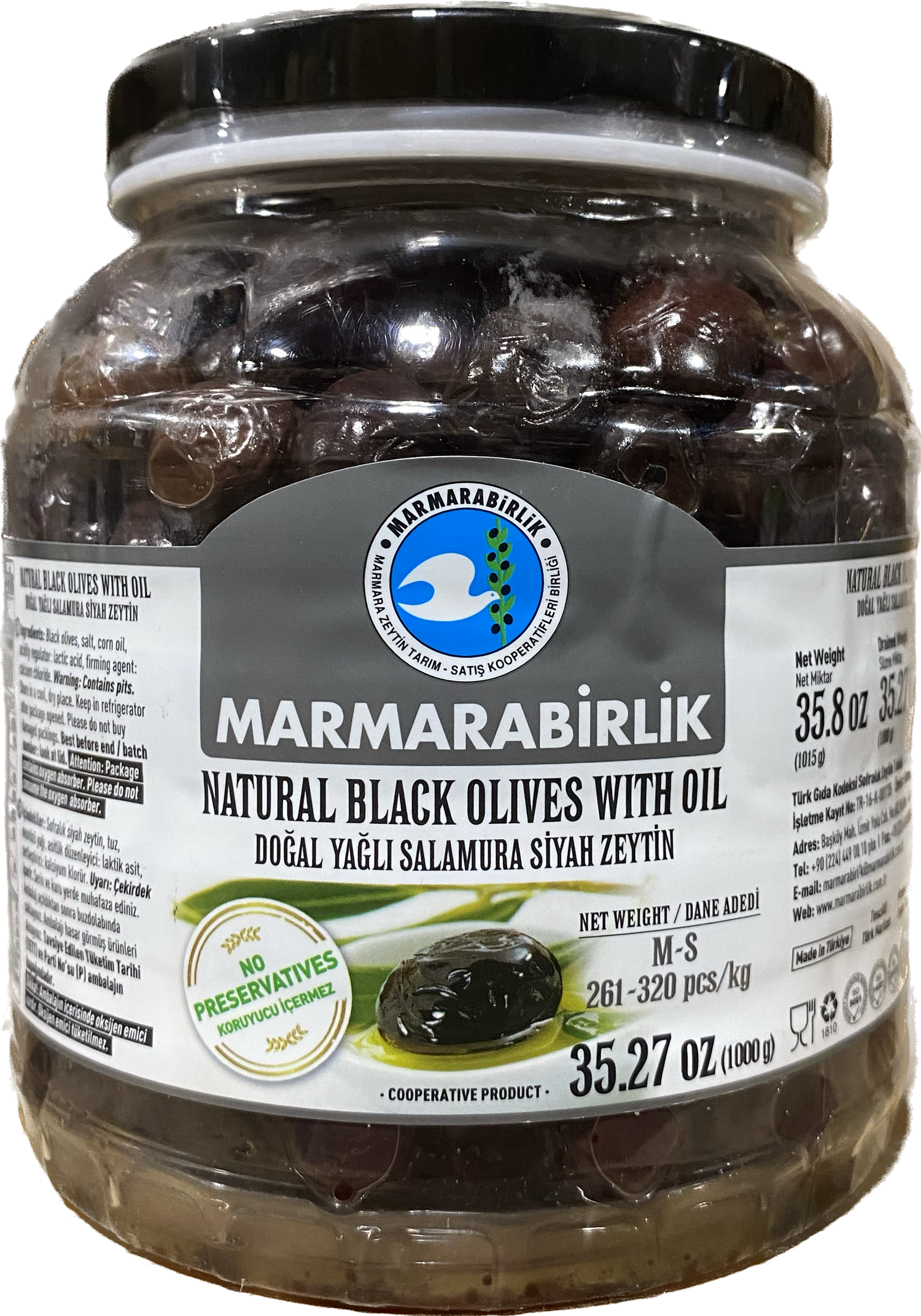 MB Black Olives M-S (1000G) - Papaya Express