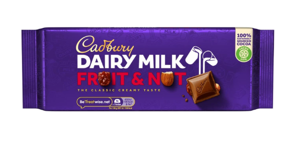 CADBURY DAIRY MILK FRUIT & NUT BAR (110G) - Papaya Express