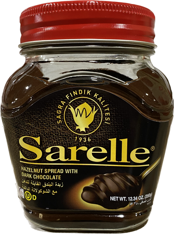 SARELLE HAZELNUT SPREAD W BITTER COCOA (350G) - Papaya Express