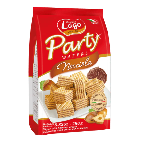 Lago Party Wafers Hazelnut (250G) - Papaya Express