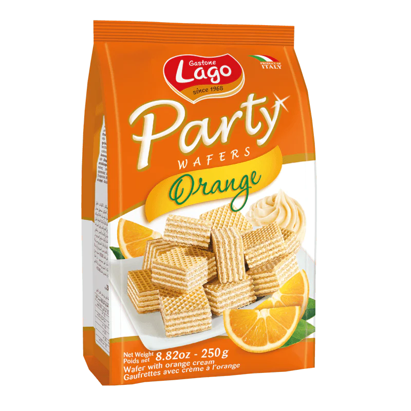 Lago Orange Party Wafers (250g) - Papaya Express