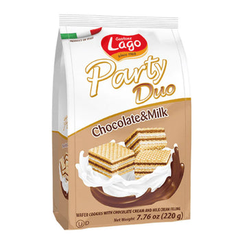 Lago Party Chocolate & Milk Wafers (220g) - Papaya Express