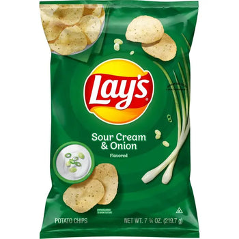 Lay's Sour Cream & Onion Flavored Potato Chips (7.75 oz) - Papaya Express